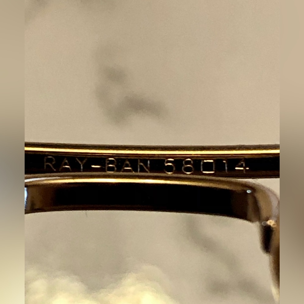 *SOLD* Authentic Ray Ban Polarized Aviators Gold Women’s 58 mm - Picture 7 of 12